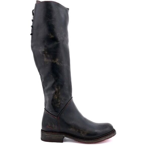 Bed Stu Manchester tall dark brown distressed leather riding boots - Picture 2 of 14